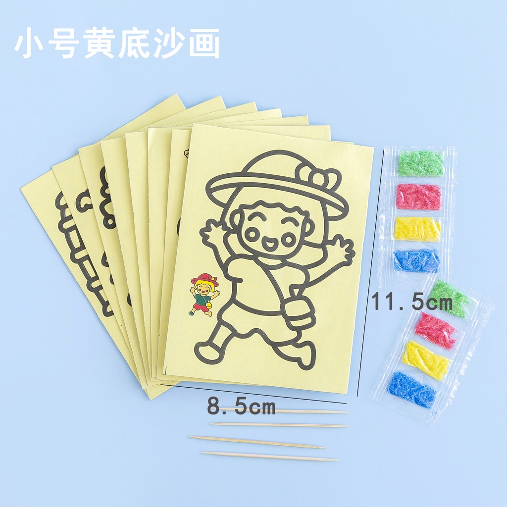 DIY Sand Art Painting Kit for Kids Creative Colouring Craft Set Educational Learning Toy Handmade Activity Gift Boys Girls