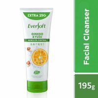 EVERSOFT Gingko & Yuzu Cleanser [120g / 195g] Acne & Oil Control | Soothes Skin Redness & Remove Blemishes