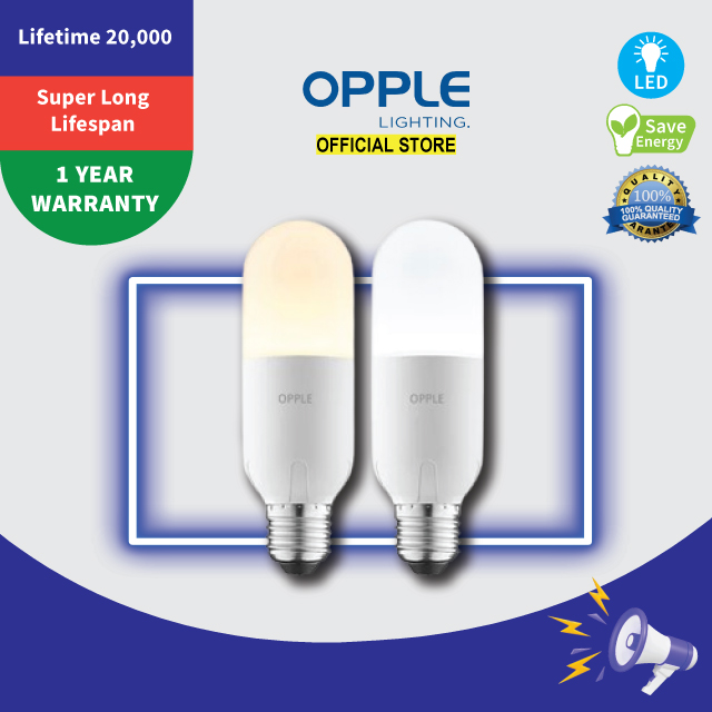 OPPLE LED EcoMax Stick Bulb E27 8W 11W & 13W - 6500k (2 unit/Pack)