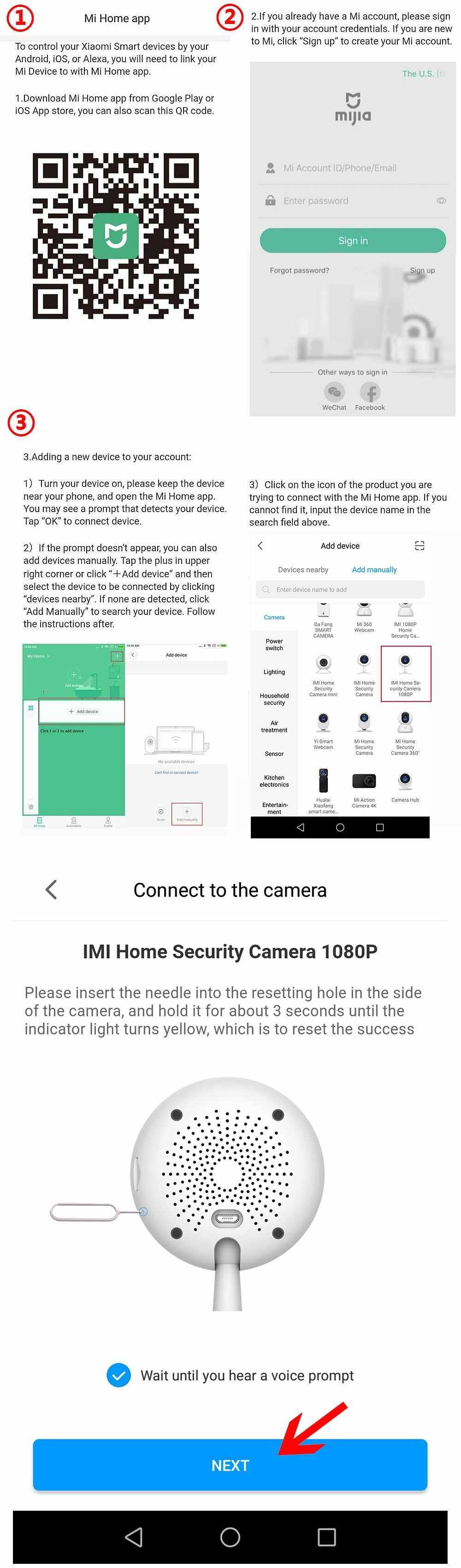 Original Xiaomi Mi Xiaobai Smart Camera (White)