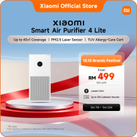Xiaomi Smart Air Purifier 4 Lite EU | 360m³/h CADR High-Efficiency Filter 99.97% Filtration PM2.5 Smoke & Odour Removal H1N1 Virus Reduction Dust & Pollen Filtration OLED Display 25-43㎡ Rooms