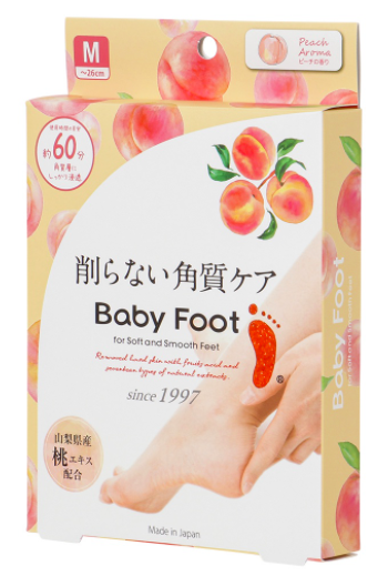Baby Foot Babyfoot Peeling Foot Skin Mask - Peach Limited Edition - Size M for female user - Original from Japan (READY STOCK)