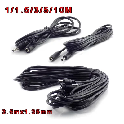 1/1.5/3/5/10M 3.5mmx1.35mm Male to Female 5V 2A DC Power Cable Extension Cord Adapter Connector for CCTV Camera Led Light Strip