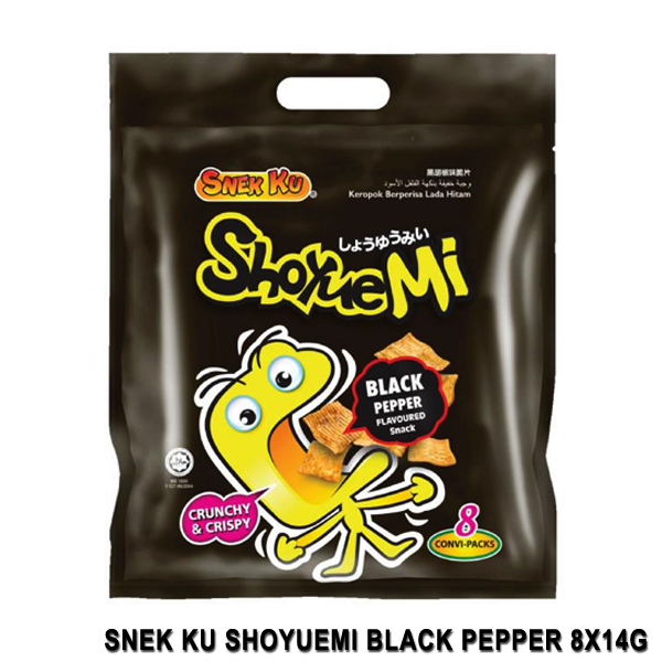 Snek Ku Shoyuemi - Black Pepper Flavour Snack 112g(8x14g)