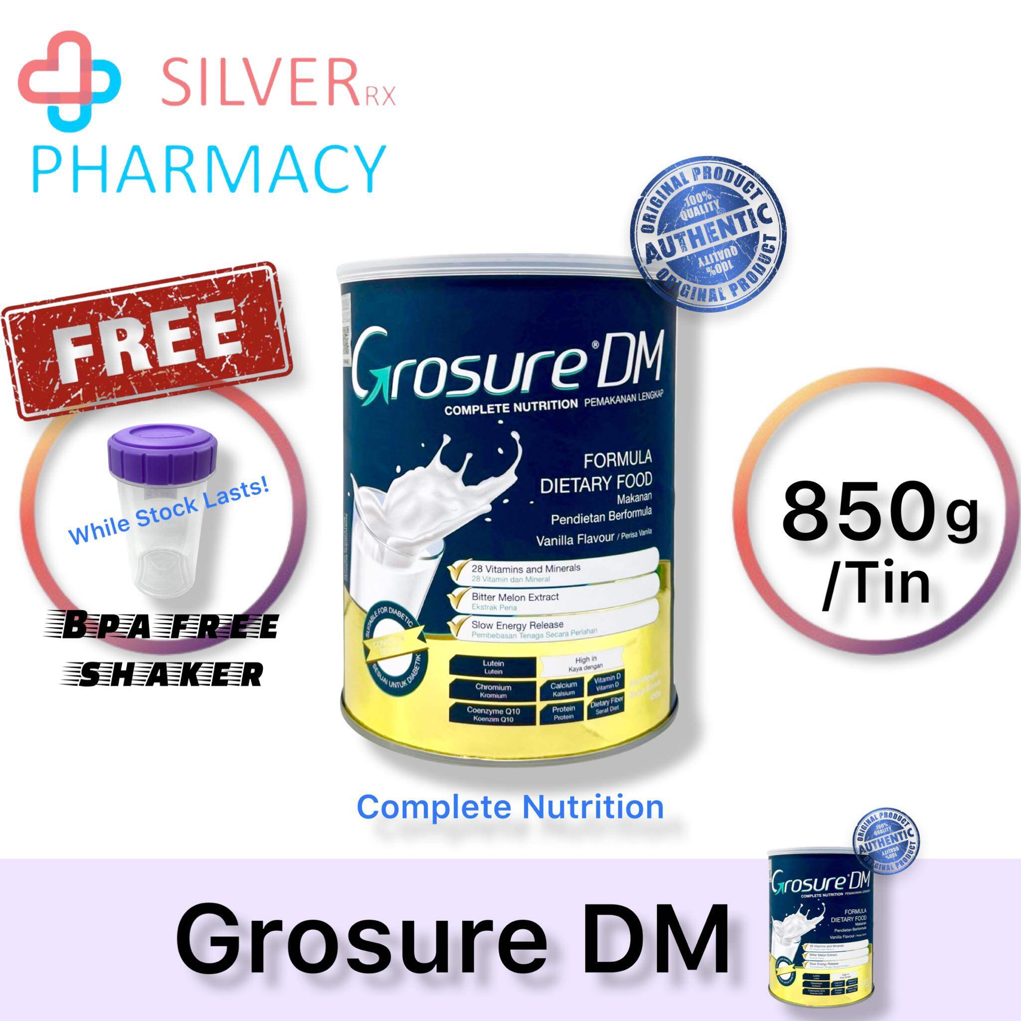 [Exp 12/08/2025] Equalive Grosure DM Complete Nutrition 850g [Single/Twin/Triple]