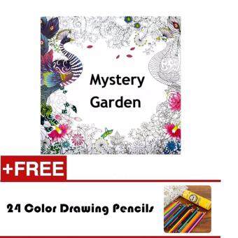 1 Pcs 24 Photos Adults Children Graffiti Book Mystery Garden An Inky Treasure Hunt And Colouring
