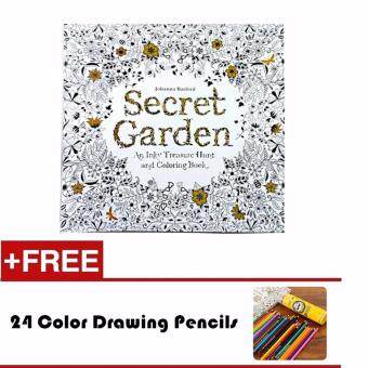 1 Pcs 24 Photos Adults Children Graffiti Book Secret Garden An Inky Treasure Hunt And Colouring