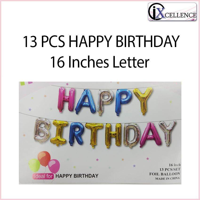[IX] 13 PCS HAPPY BIRTHDAY 16 Inches Letter Multicolour toys for girls