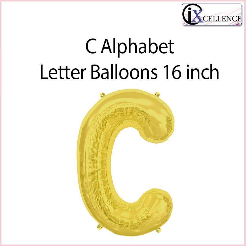 [IX] Alphabet C Letter Balloon 16 inch (Gold) toys for girls