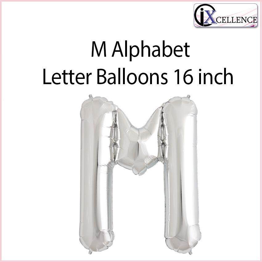 [IX] Alphabet M Letter Balloon 16 inch (Silver) toys for girls