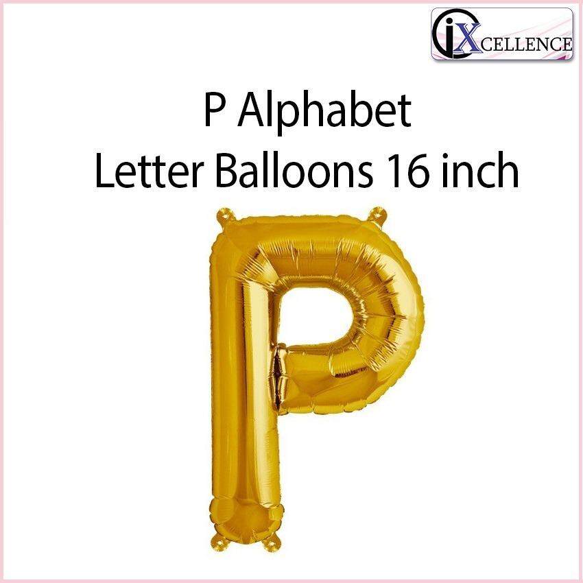 [IX] Alphabet P Letter Balloon 16 inch (Gold) toys for girls