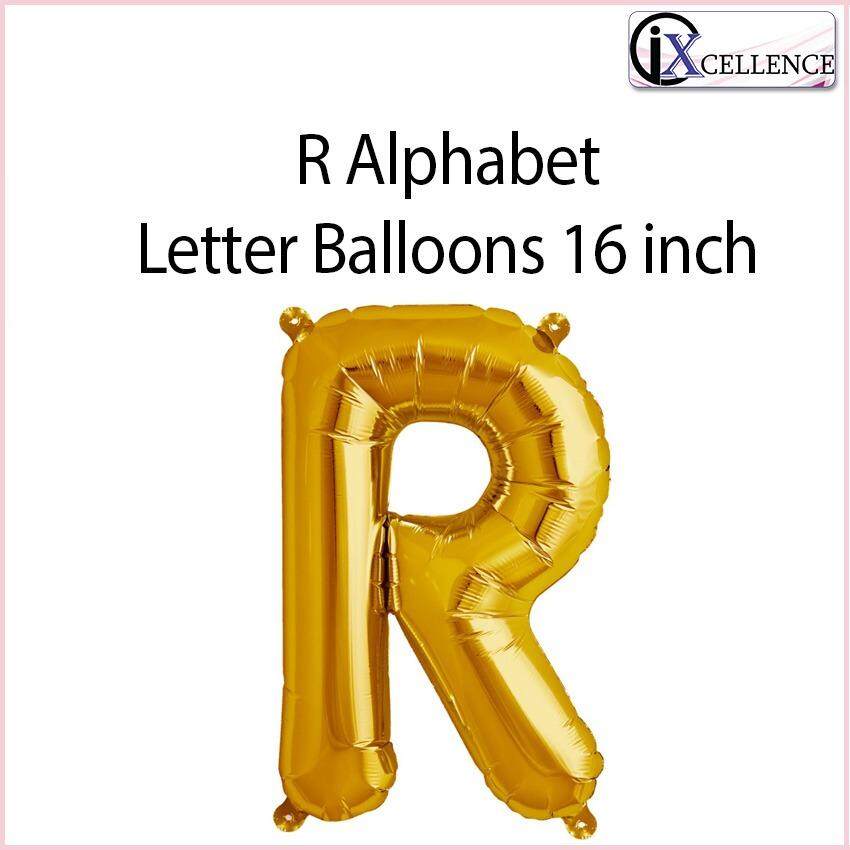 [IX] Alphabet R Letter Balloon 16 inch (Gold) toys for girls