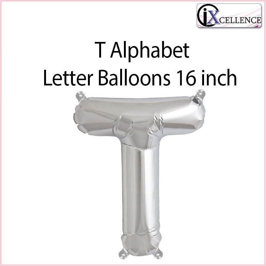 [IX] Alphabet T Letter Balloon 16 inch (Silver) toys for girls