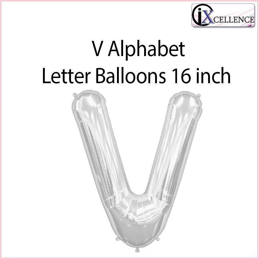 [IX] Alphabet V Letter Balloon 16 inch (Silver) toys for girls