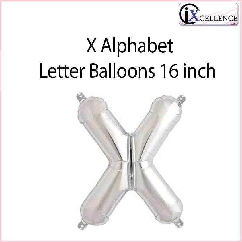 [IX] Alphabet X Letter Balloon 16 inch (Silver) toys for girls