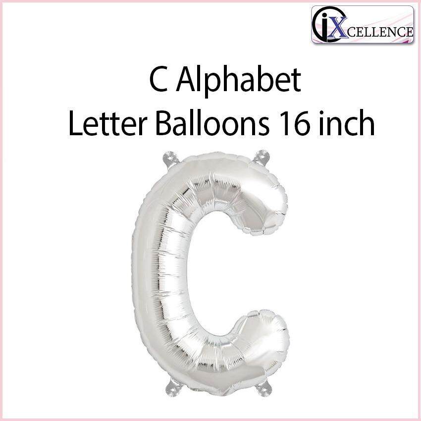 [IX] Alphabet C Letter Balloon 16 inch (Silver) toys for girls