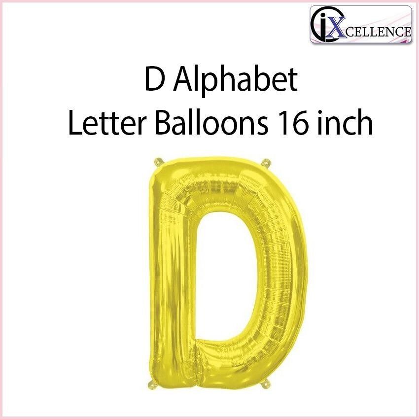 [IX] Alphabet D Letter Balloon 16 inch (Gold) toys for girls