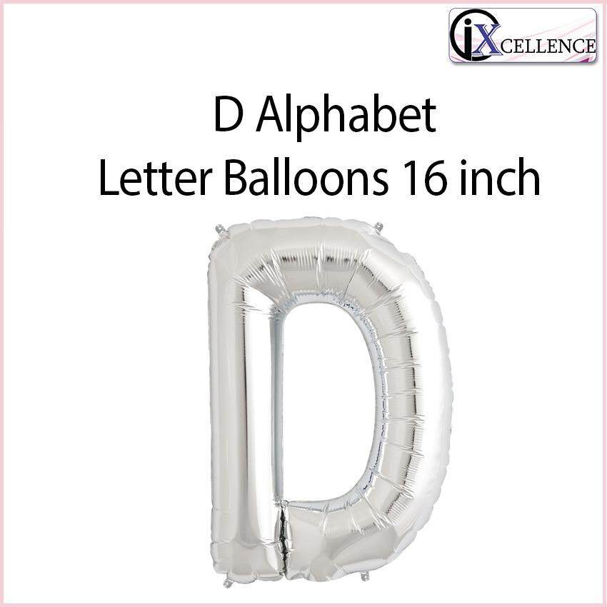[IX] Alphabet D Letter Balloon 16 inch (Silver) toys for girls