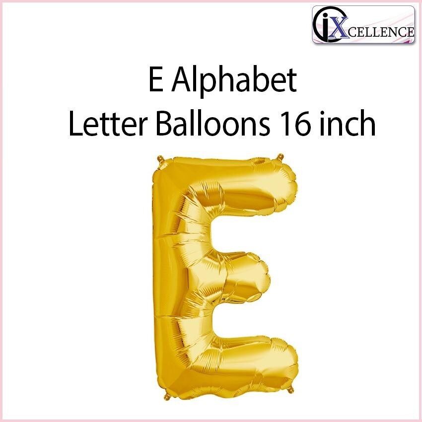 [IX] Alphabet E Letter Balloon 16 inch (Gold) toys for girls