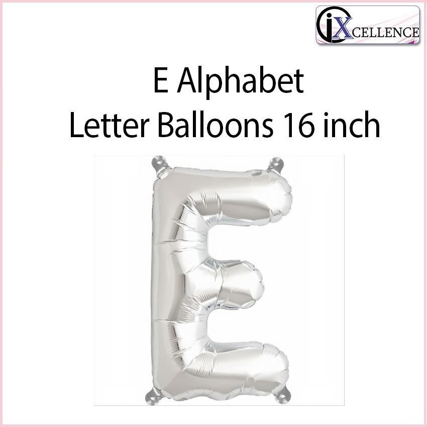 [IX] Alphabet E Letter Balloon 16 inch (Silver) toys for girls
