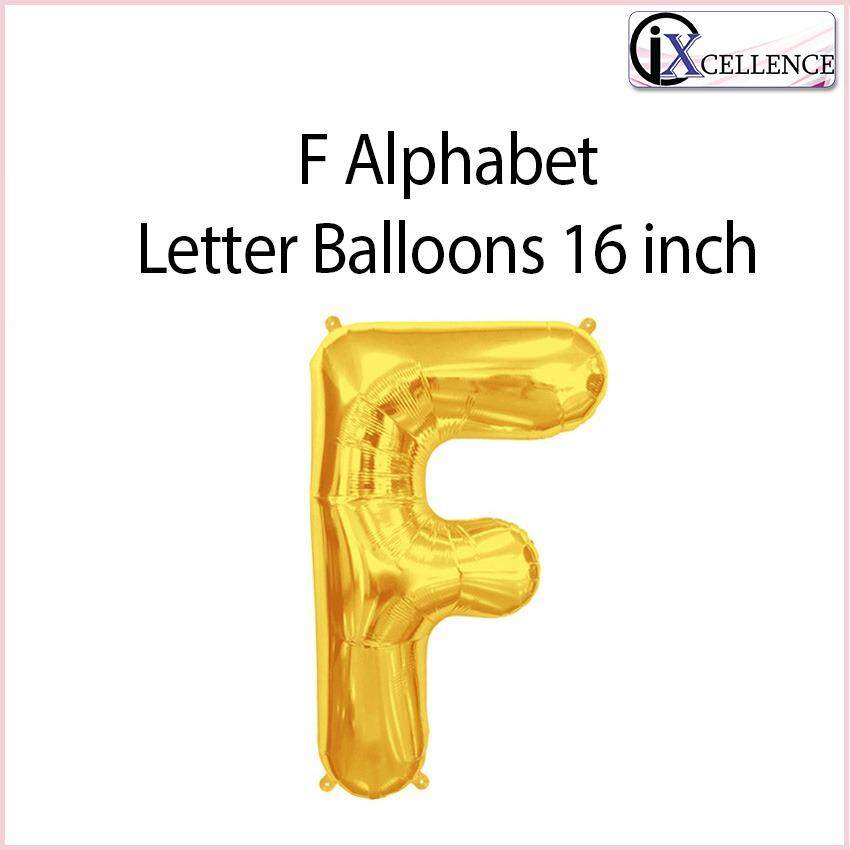 [IX] Alphabet F Letter Balloon 16 inch (Gold) toys for girls