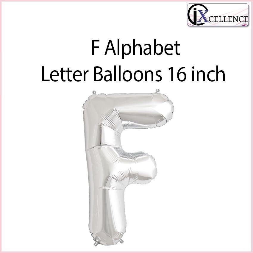 [IX] Alphabet F Letter Balloon 16 inch (Silver) toys for girls