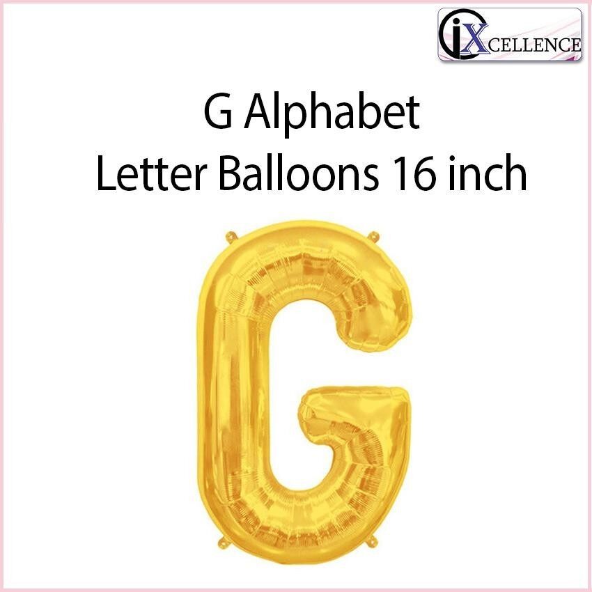 [IX] Alphabet G Letter Balloon 16 inch (Gold) toys for girls