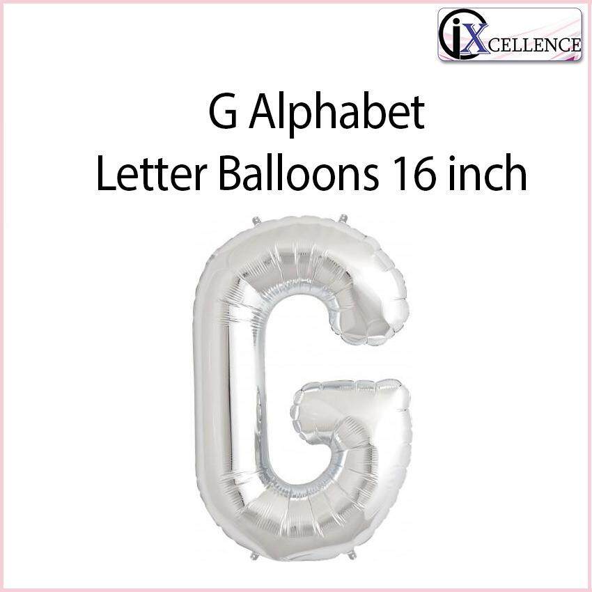 [IX] Alphabet G Letter Balloon 16 inch (Silver) toys for girls