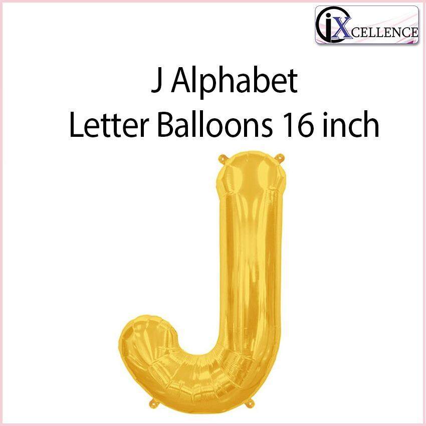 [IX] Alphabet J Letter Balloon 16 inch (Gold) toys for girls