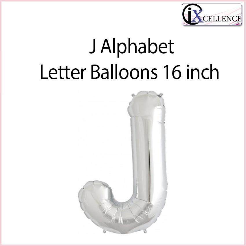 [IX] Alphabet J Letter Balloon 16 inch (Silver) toys for girls