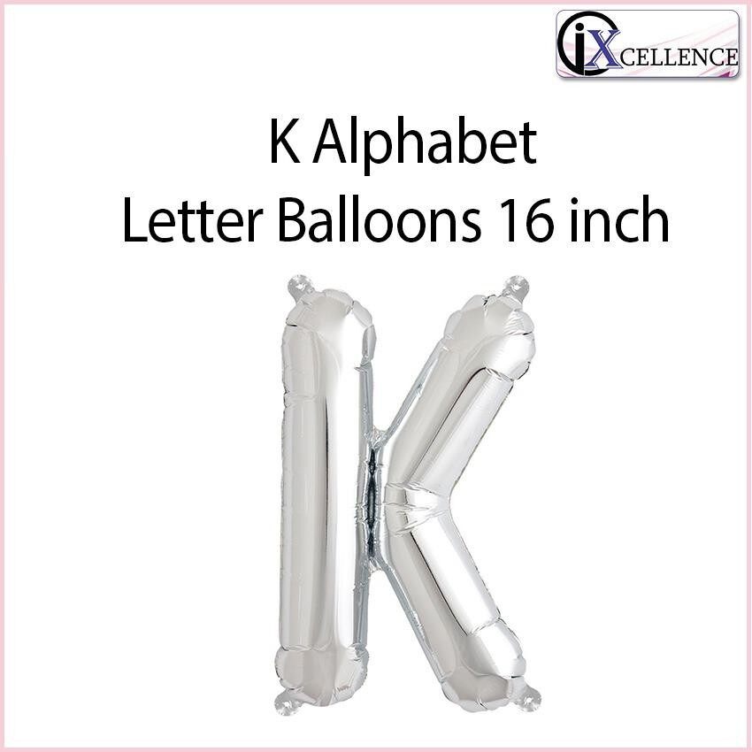 [IX] Alphabet K Letter Balloon 16 inch (Silver) toys for girls