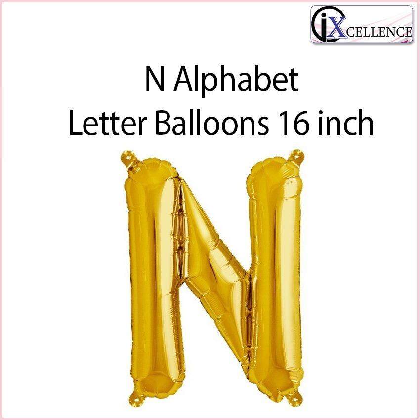 [IX] Alphabet N Letter Balloon 16 inch (Gold) toys for girls
