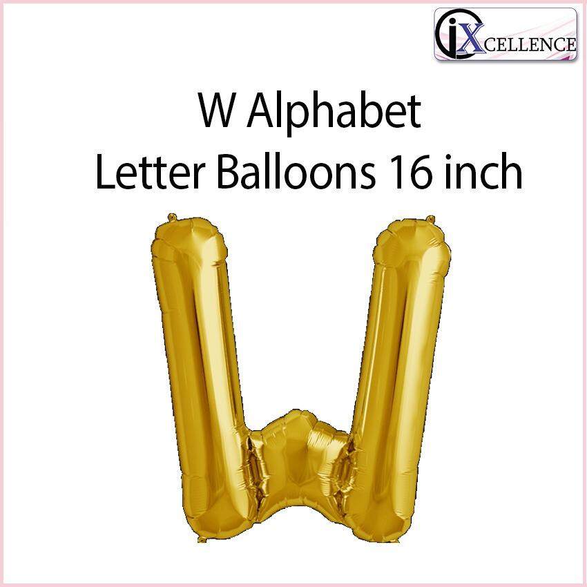 [IX] Alphabet W Letter Balloon 16 inch (Gold) toys for girls