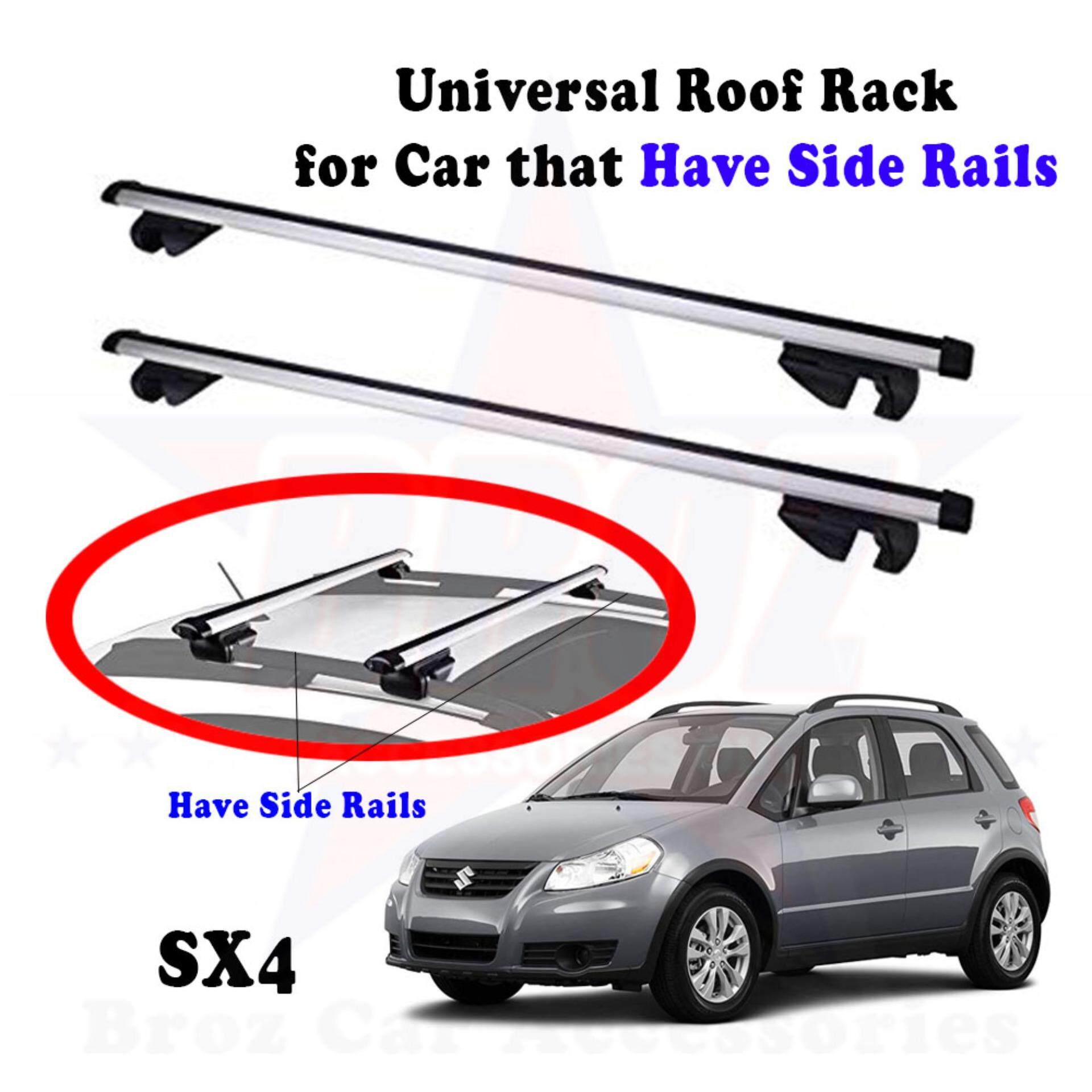 Bt 805 Universal Roof Rack For Car That Have Side Rails Auto Portable Roof Carrier Outdoor Top Holder Luggage Carrier Cross Bar Roof Bar Rak Bumbung Rak Bagasi Kereta Sx4 Silver New