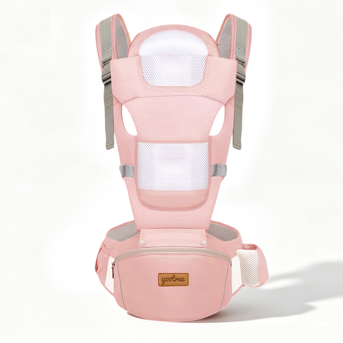 yootree Breathable Mesh Baby Hip Seat Carrier Removable Shoulder Strap Ergonomic Toddler Carrier with Multi Storage Pockets