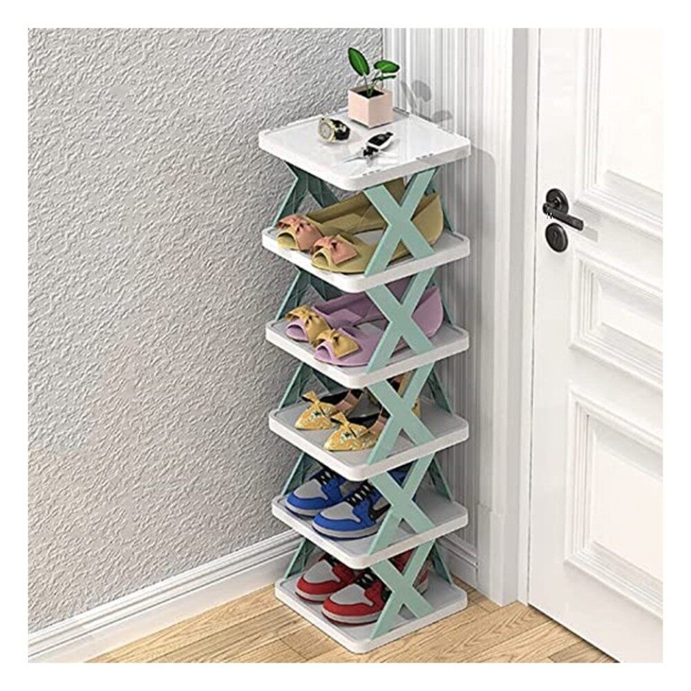 [LOCAL READY STOCKS] Foldable Shoe Rack 5 Tier Multilayer Cabinet Storage Almari Kasut 5 Tingkat Kabinet Boleh Dilipat Penyimpanan