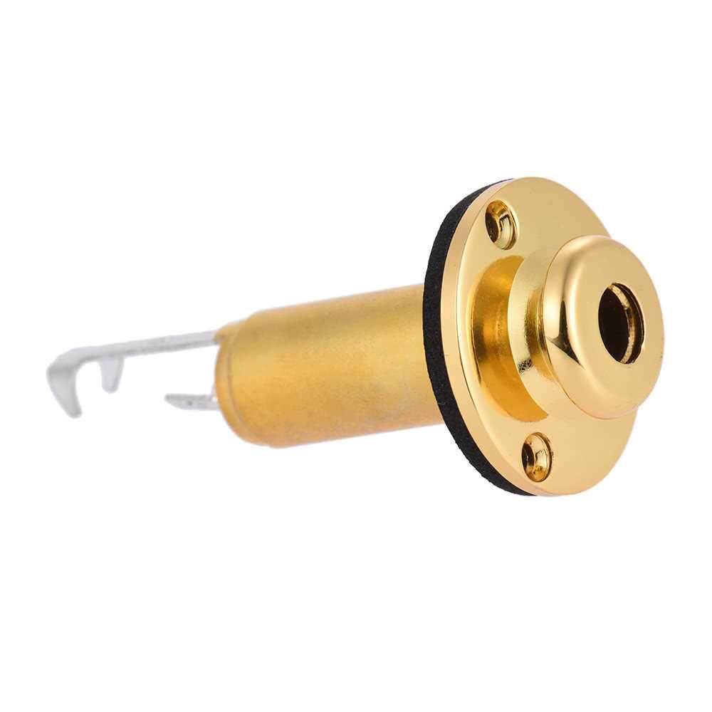Best Selling Acoustic Electric Guitar Mono End Pin Endpin Jack Socket Plug 6.35mm 1/4 Inch Copper Material with Screws Guitar Parts Accessories