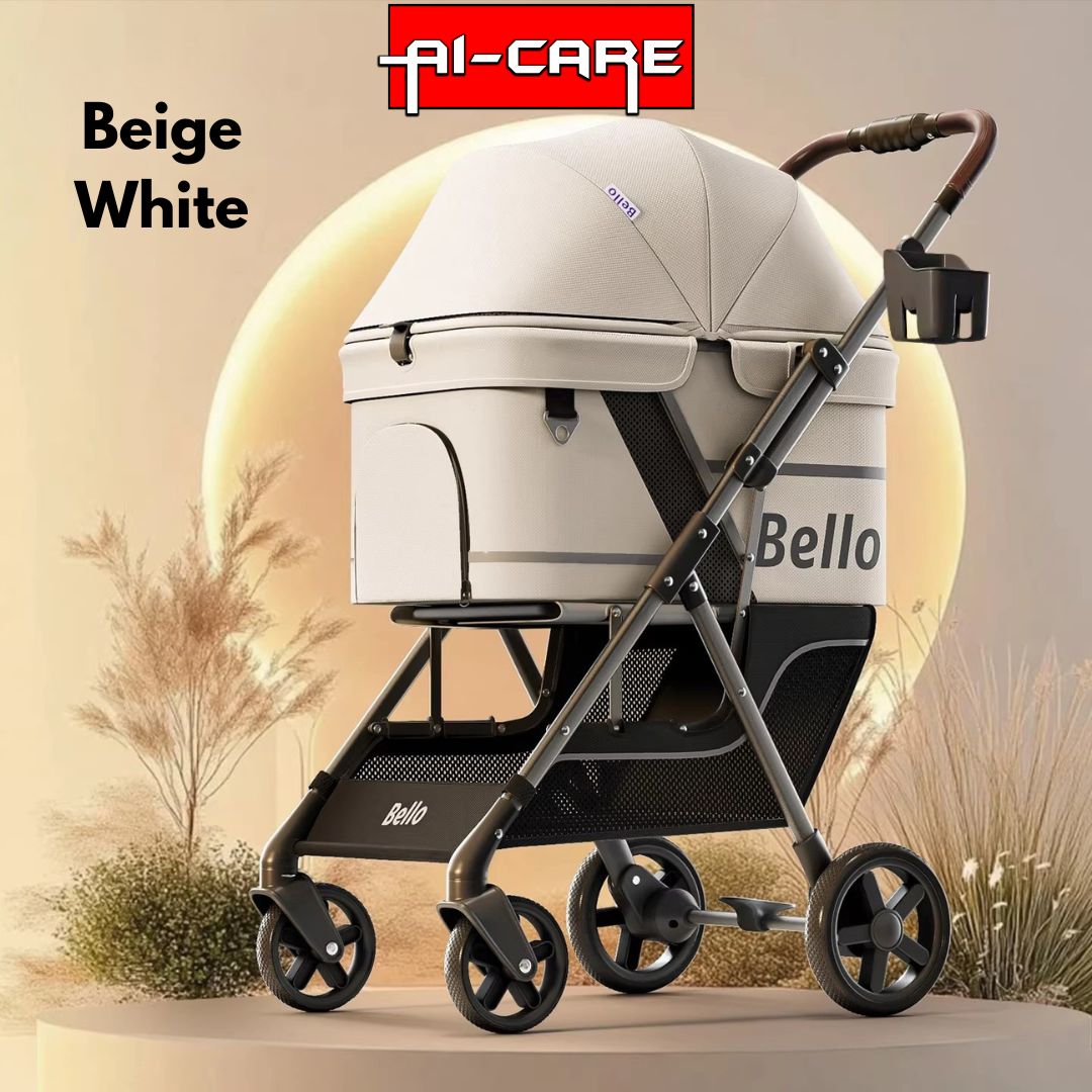 (Ready Stock) Original Bello Pet Stroller (Max Pet Weight 15kg) /Cat Stroller/Pet Trolley/Puppy Stroller Dog Small Pet Rabbit