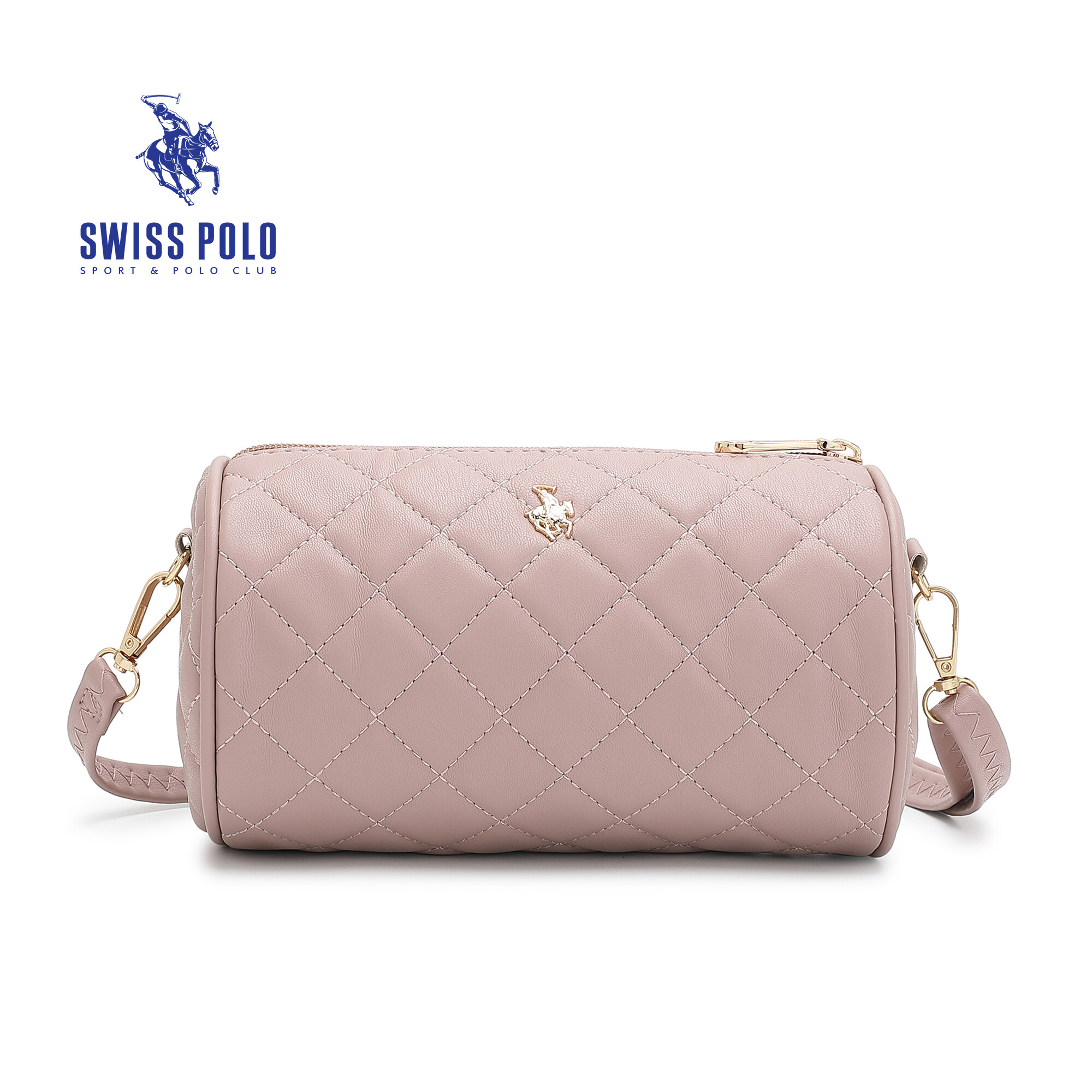 SWISS POLO Ladies Quilted Sling Bag HHW 997-3 PINK