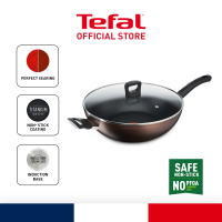 Tefal Day By Day Wokpan With Lid Non-Stick Cookware Titanium Non-Stick Coating Thermo-Signal (32cm)
