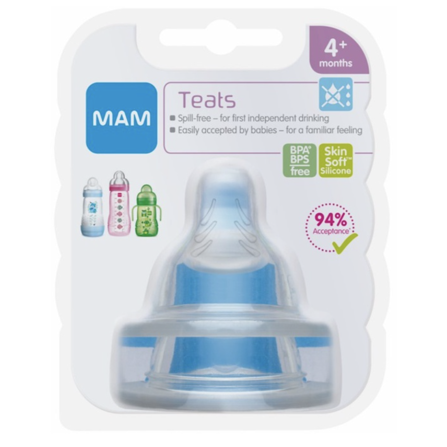 MAM Teat Teats - Size 0/1/2/3/Spill-Free/X Anti-Colic Valves (2pcs)