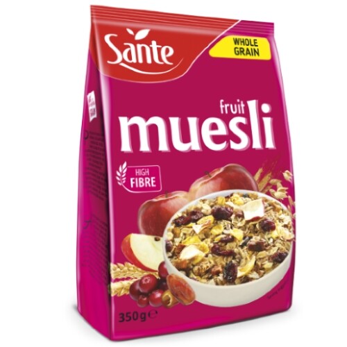 CEREAL Sante Whole Grain Fruit Muesli (350g) EURO SNACKS