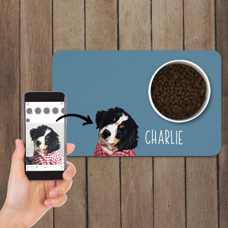 [pets baby] Custom Dog Bowls Custom Print CatMats