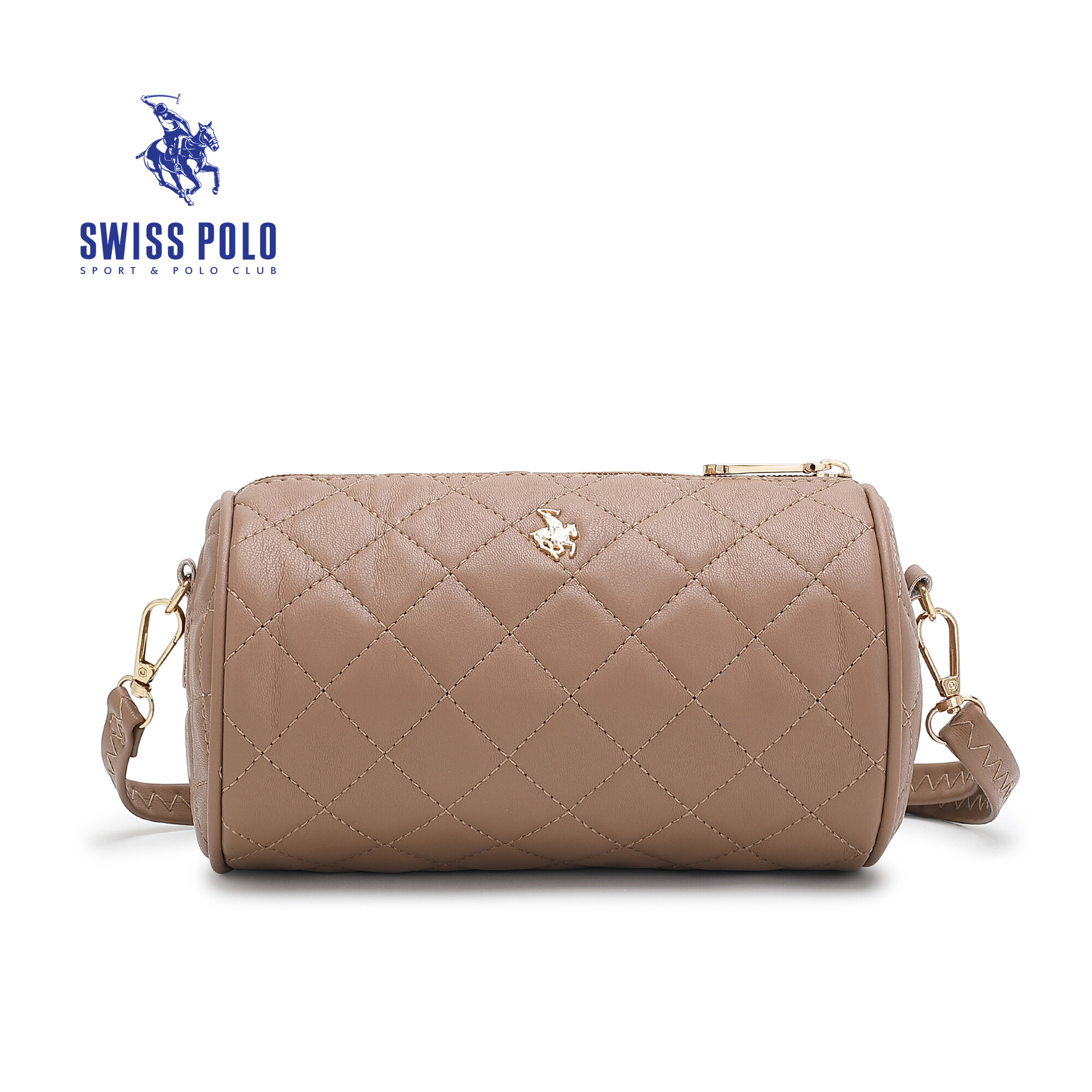 SWISS POLO Ladies Quilted Sling Bag HHW 997-4 KHAKI