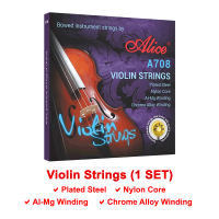 ALICE A703 Violin Strings SET 4 Strings E A D G for 4/4 Tali Violin Original 爱丽丝小提琴套弦 A703 小提琴演奏钢丝型琴弦 一套4根