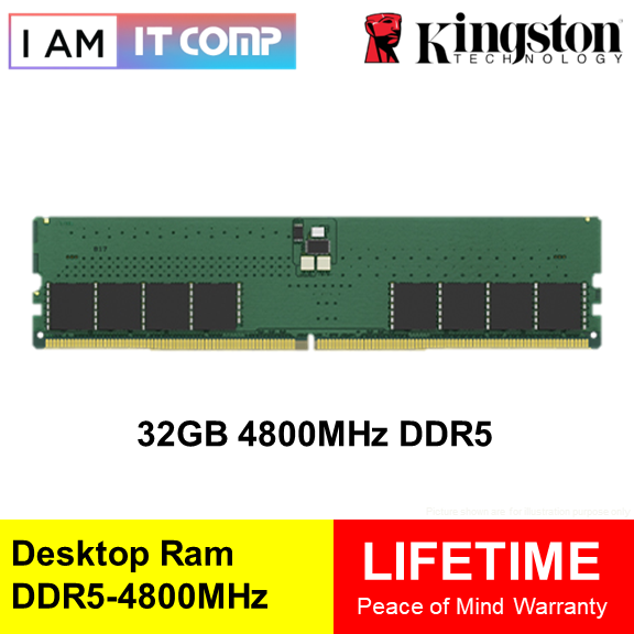 Kingston Ram DDR5 4800MHz DIMM Desktop Ram PC Ram ( 8GB / 16GB / 32GB )