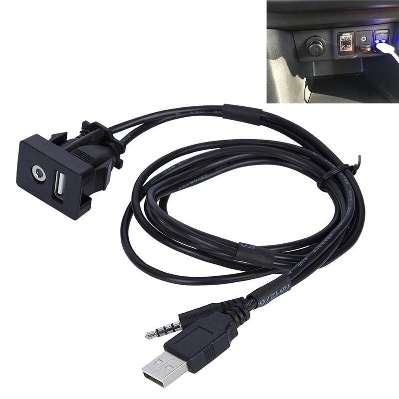 Cáp nối dài cổng usb 3.5mm aux gắn bảng điều khiển thuyền ô tô xe hơi 1m bảng gắn đầu chuyển đổi gắn tai nghe giắc cắm đực