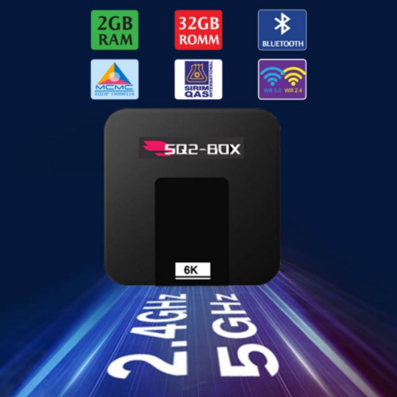 SQ2-TVBOX 2G + 32GB - Warranty 1 year Ready Stock