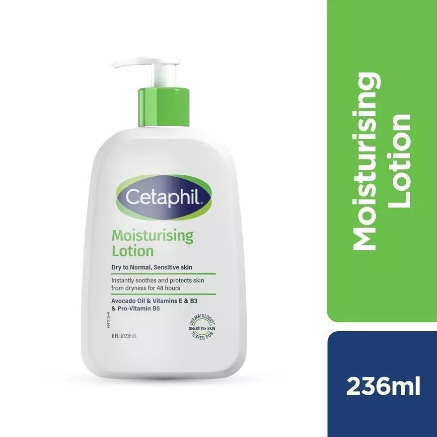 Cetaphil Moisturising Lotion 236ml - Gentle Daily Moisturizer for Face & Body Fragrance-Free Suitable for All Ages Sensitive Skin