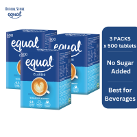 (Bundle of 3) EQUAL CLASSIC 500 tablets Low Calorie Sweetener Tablets Sugar Substitute